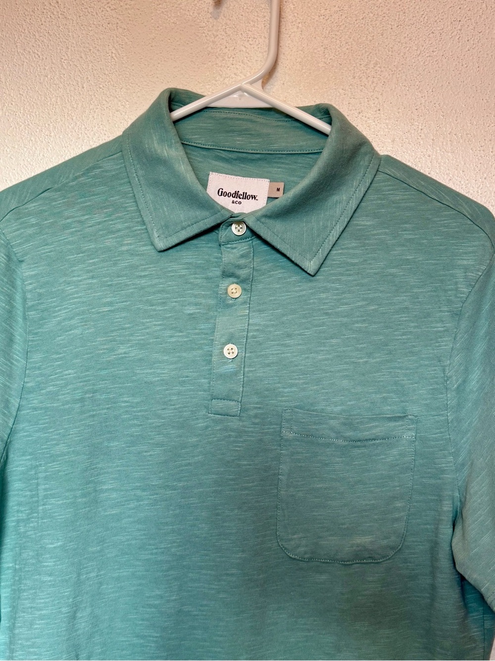 Goodfellow & Co Seafoam Green Polo Shirt with Chest Pocket